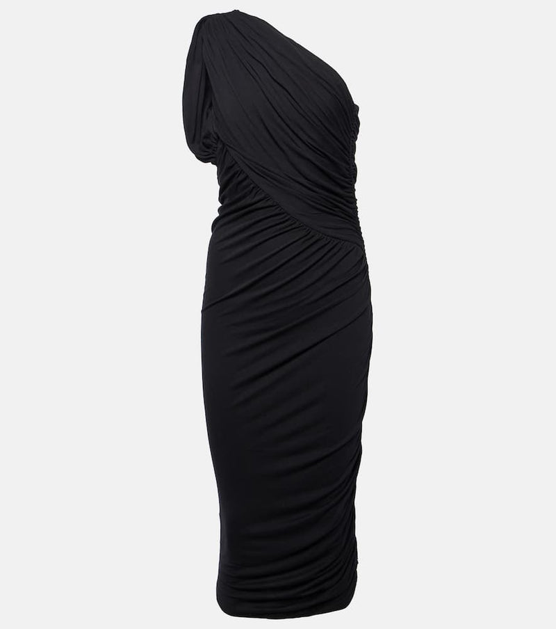 Rick Owens Lilies Amira draped jersey midi dress