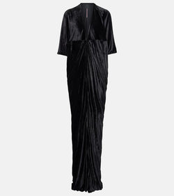 Rick Owens Lilies draped jersey maxi dress