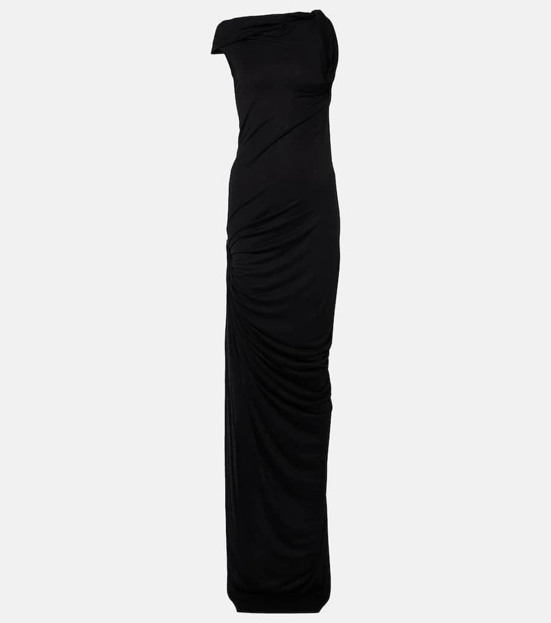 Rick Owens Lilies one-shoulder draped maxi dress