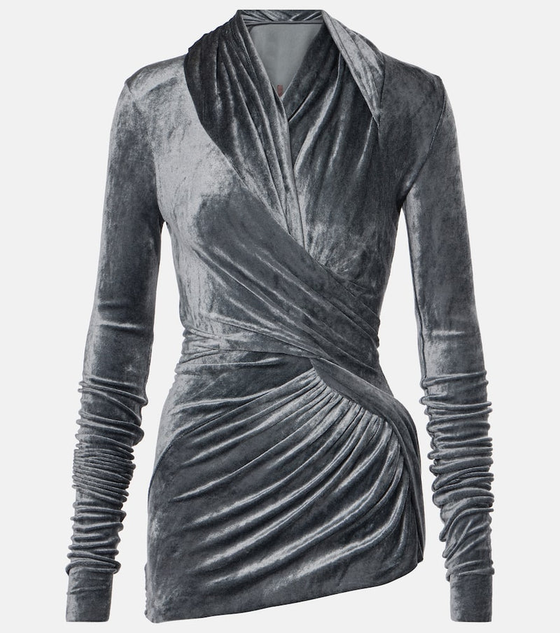 Rick Owens Magnetic twisted velvet top