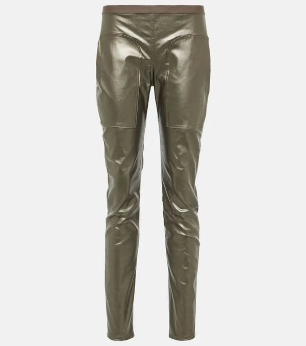 Rick Owens Metallic denim leggings | LYBSTORE