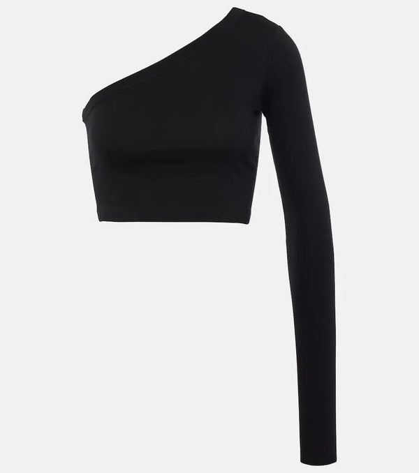 Rick Owens One-shoulder cotton crop top | LYBSTORE