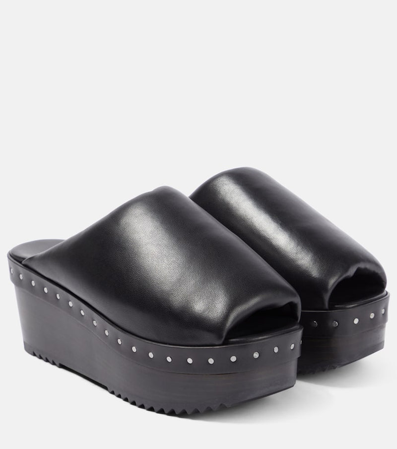 Rick Owens Padded leather platform sandals