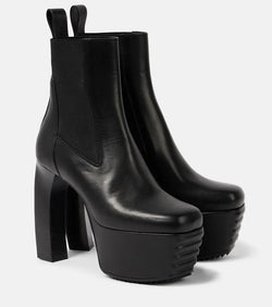 Rick Owens Porterville Beatle Banana leather ankle boots | LYBSTORE