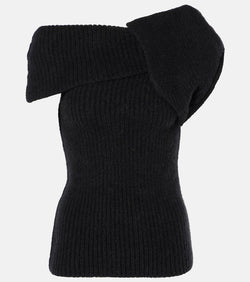 Rick Owens Porterville asymmetric knitted wool top