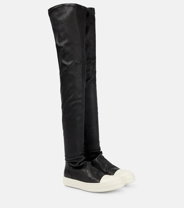 Rick Owens Stocking over-the-knee leather boots | LYBSTORE