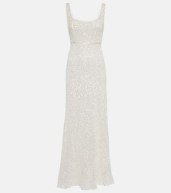 Rixo Bridal Megan sequined maxi dress