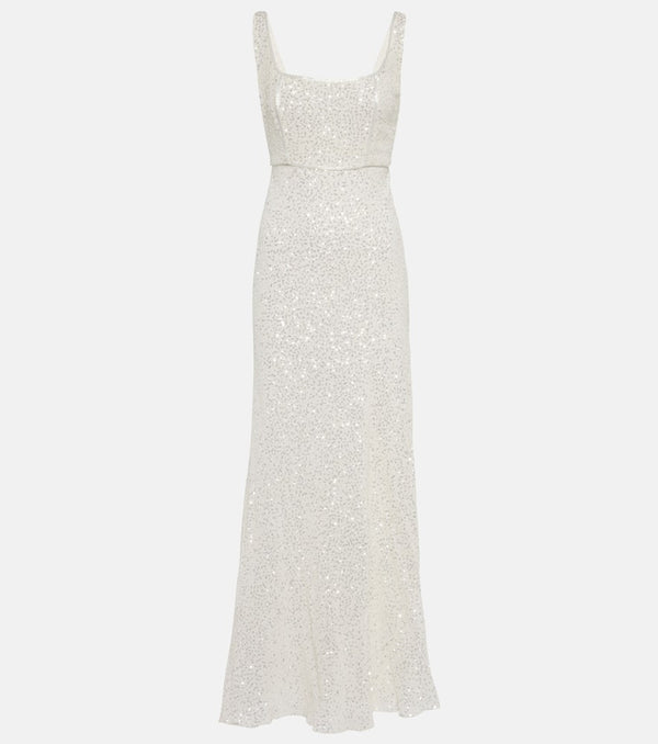 Rixo Bridal Megan sequined maxi dress