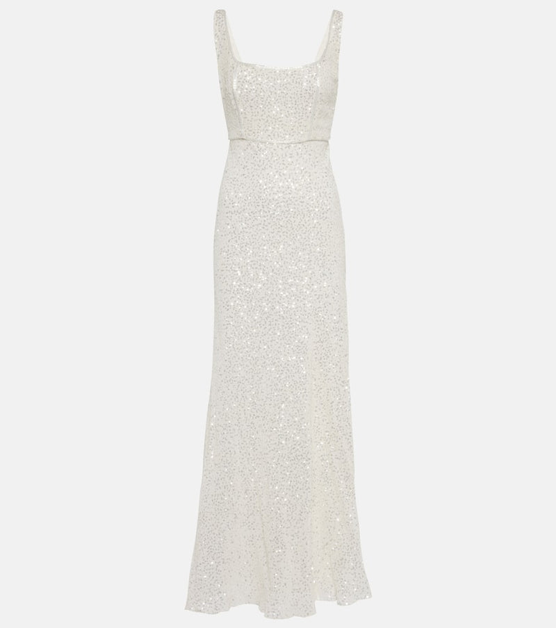 Rixo Bridal Megan sequined maxi dress