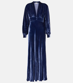 Rixo Emery velvet maxi dress