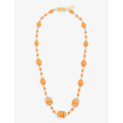 Rixo Nala gold-plated glass-blend beaded necklace