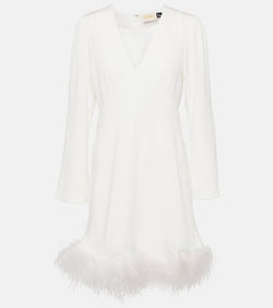 Rixo Toni Bridal feather-trimmed minidress