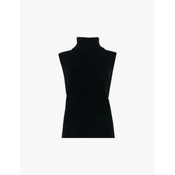 Ro&Zo Black Sleeveless High Neck Jumper