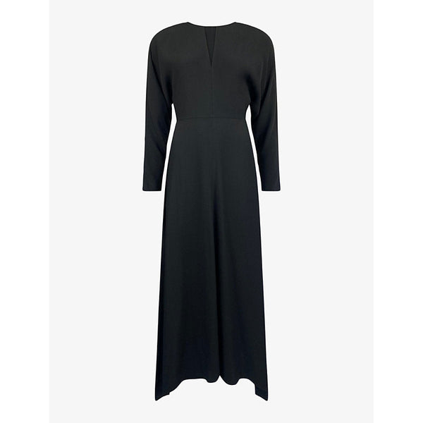 Womens Ro&Zo Keyhole-front crepe midi dress