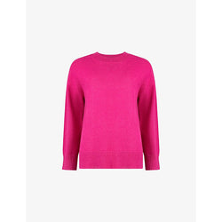 Womens Ro&Zo Round-neck relaxed fit knitted jumper