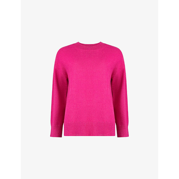 Womens Ro&Zo Round-neck relaxed fit knitted jumper