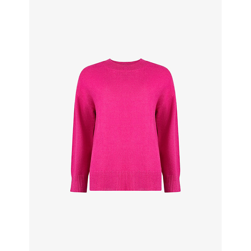 Womens Ro&Zo Round-neck relaxed fit knitted jumper