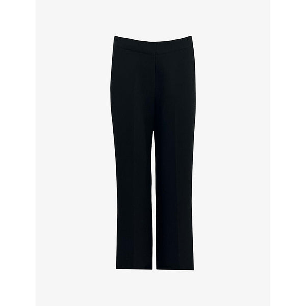 Womens Ro&Zo Straight-leg high-rise stretch-woven trousers