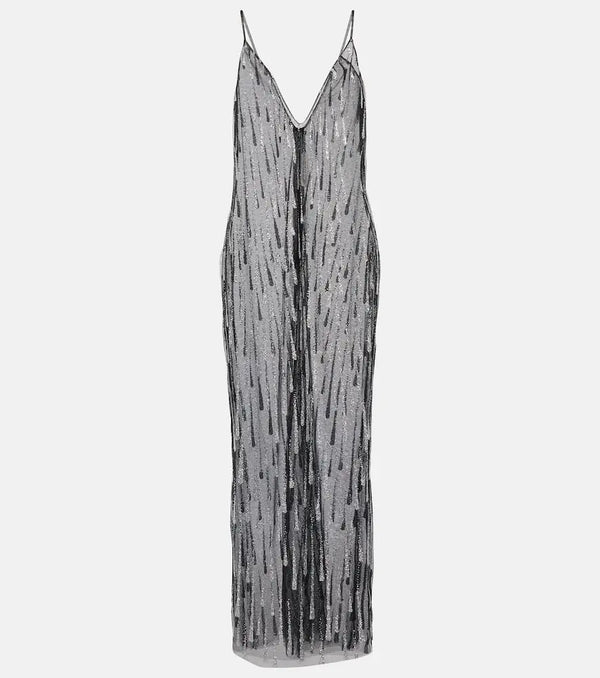 Rodarte Embellished semi-sheer maxi dress