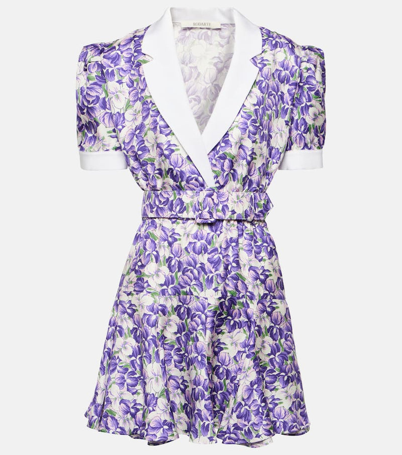 Rodarte Floral silk minidress