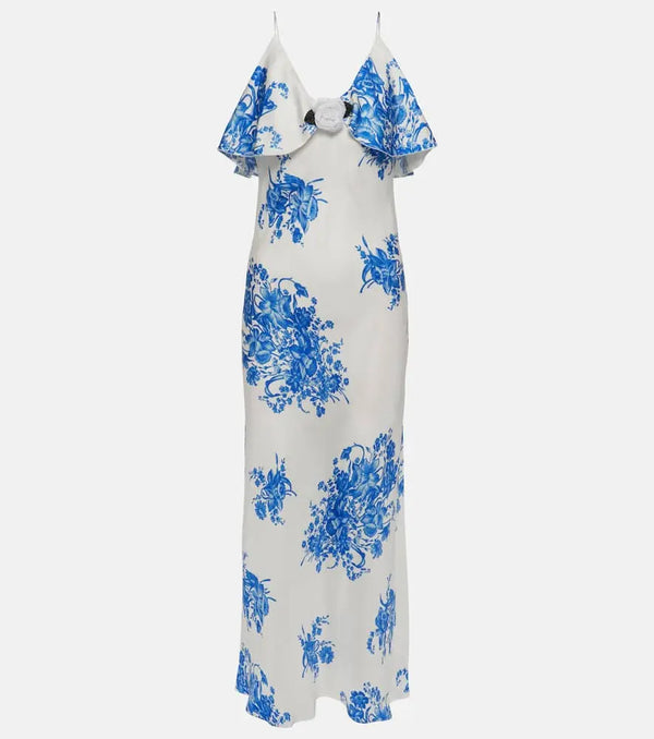 Rodarte Floral silk slip dress | LYBSTORE