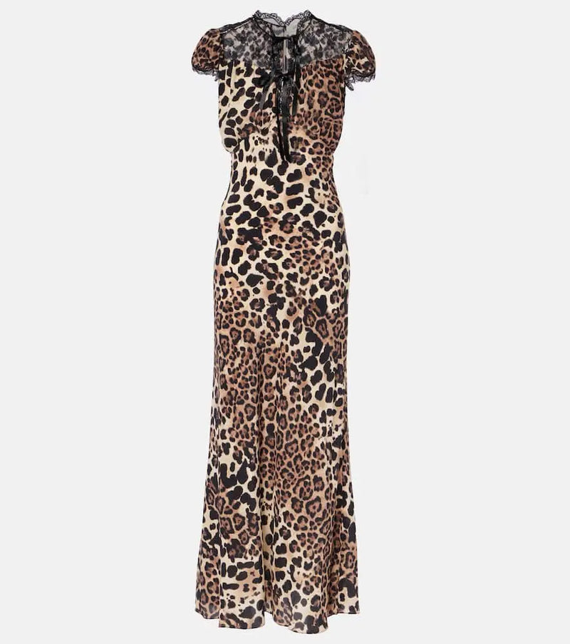 Rodarte Leopard-print silk midi dress