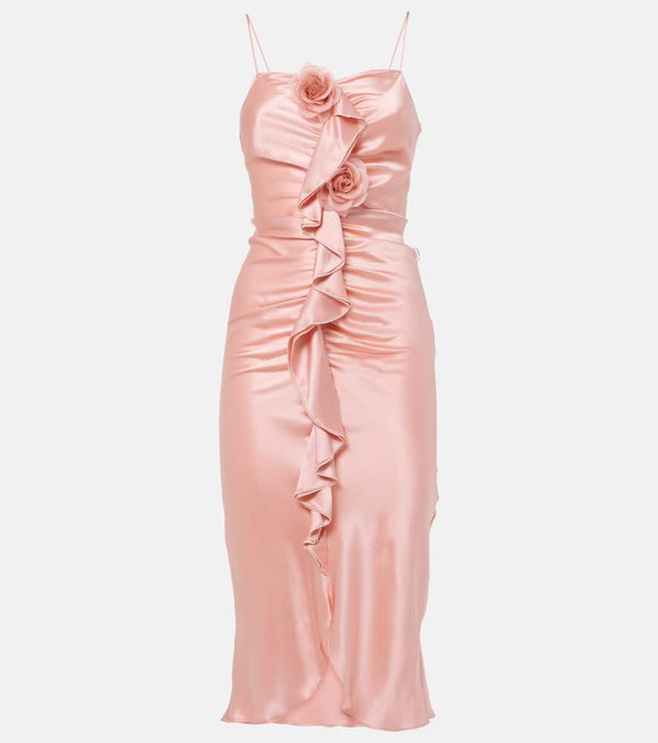 Rodarte Ruched silk crêpe midi dress