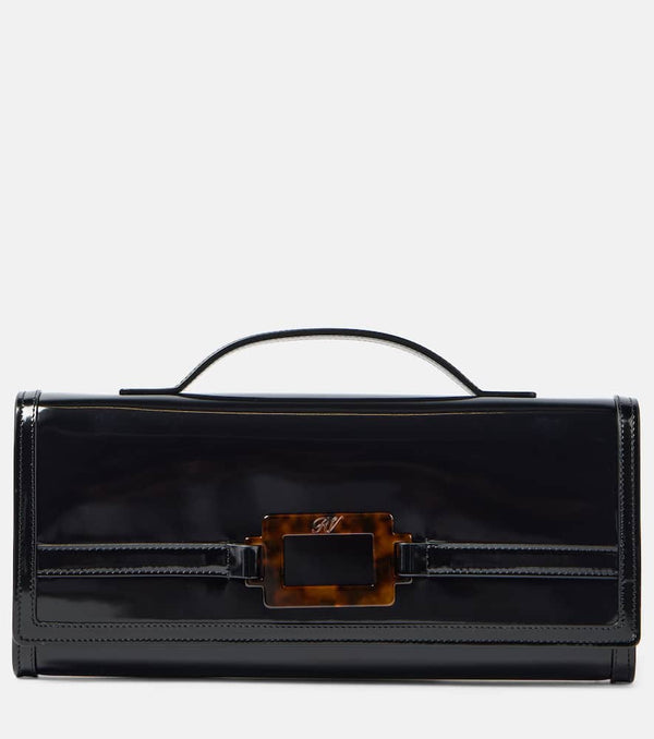 Roger Vivier Belle Vivier leather clutch