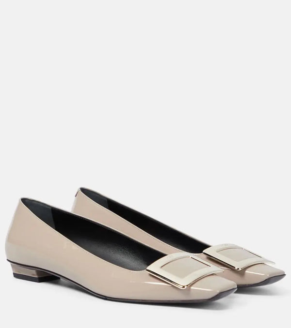 Roger Vivier Belle Vivier patent-leather ballet flats | LYBSTORE