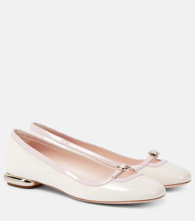 Roger Vivier Choc B Mini leather ballet flats | LYBSTORE