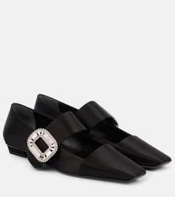 Roger Vivier Embellished satin ballet flats