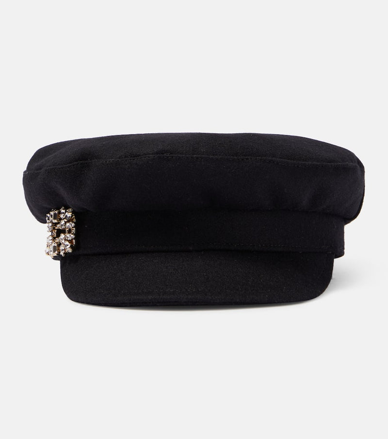 Roger Vivier Embellished wool-blend hat