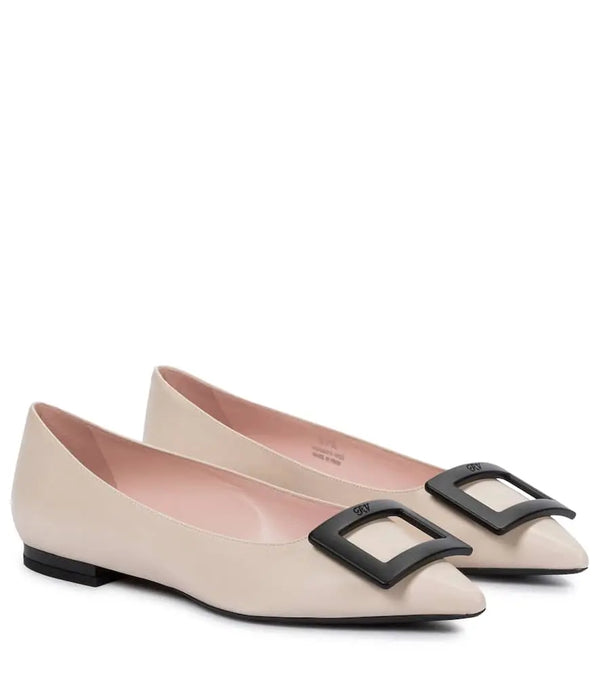 Roger Vivier Gommettine leather ballet flats | LYBSTORE