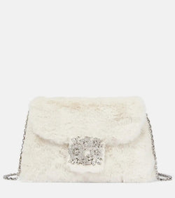 Roger Vivier RV Bouquet faux fur shoulder bag