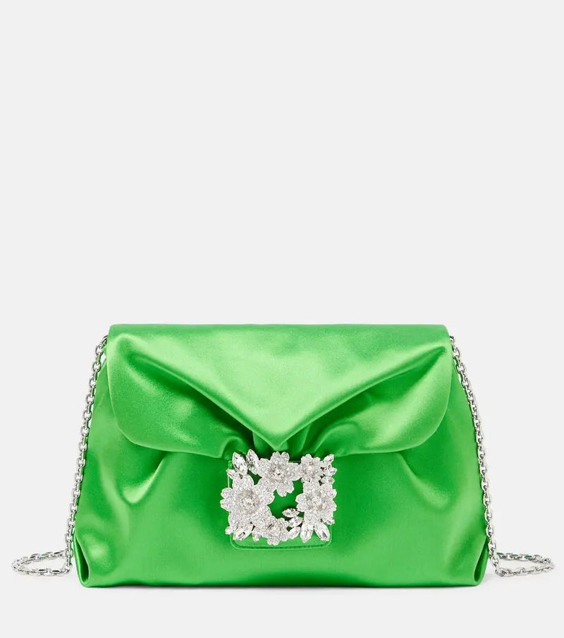 Roger Vivier RV Bouquet satin shoulder bag | LYBSTORE