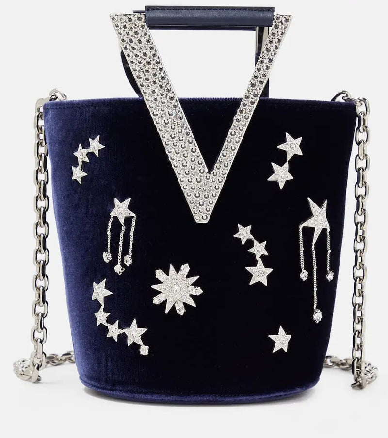 Roger Vivier RV Strass Constellation Mini bucket bag