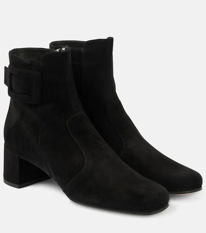 Roger Vivier Trés Vivier 45 suede ankle boots | LYBSTORE