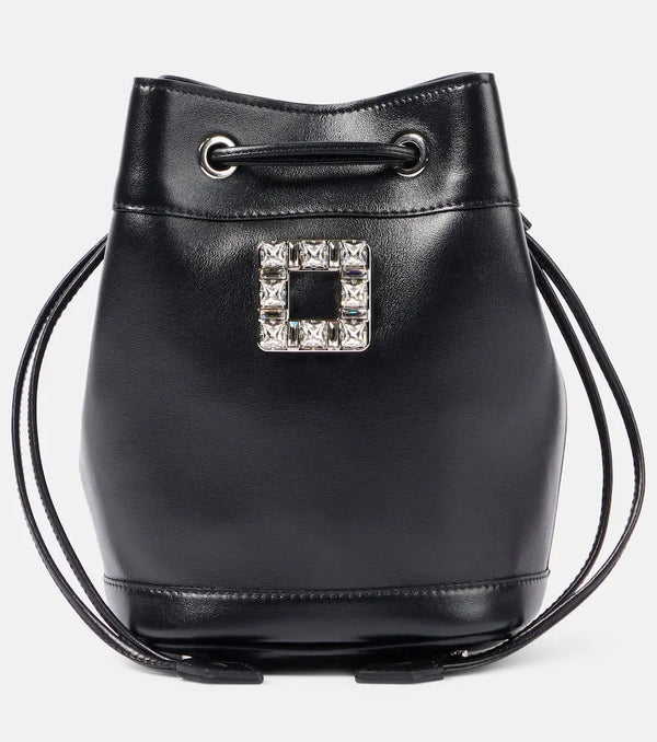 Roger Vivier Tres Vivier leather bucket bag | LYBSTORE