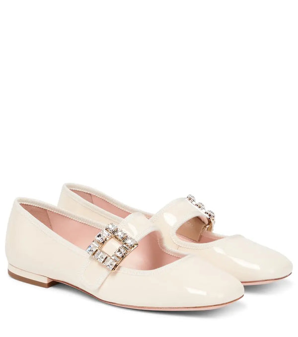 Roger Vivier Très Vivier patent leather ballet flats | LYBSTORE