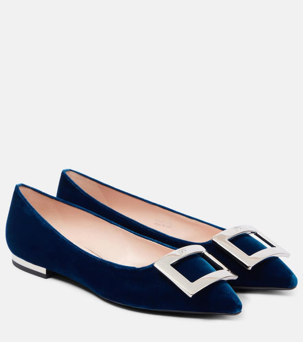 Roger Vivier Velvet ballet flats