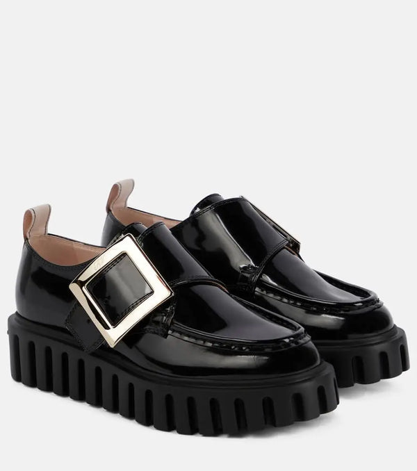 Roger Vivier Viv' Go-Thick patent leather platform loafers