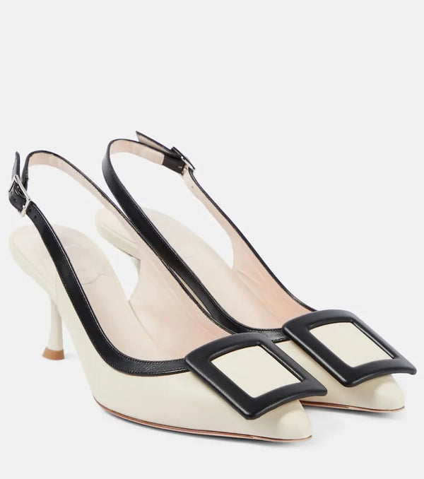 Roger Vivier Viv' in the City leather slingback pumps | LYBSTORE