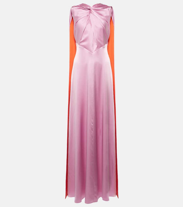 Roksanda Amanita caped silk gown