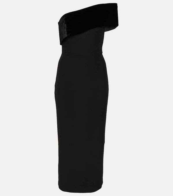 Roland Mouret Asymmetric crêpe midi dress