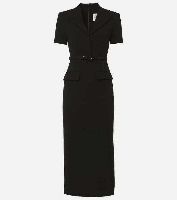 Roland Mouret Belted cady midi dress