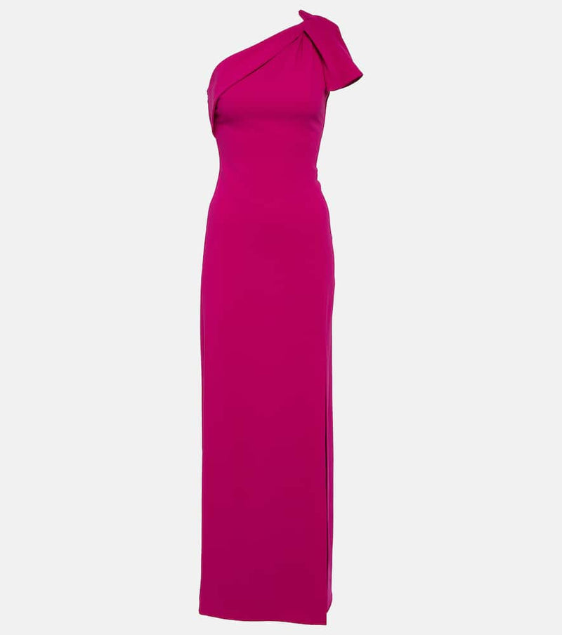 Roland Mouret Bow-detail one-shoulder cady gown