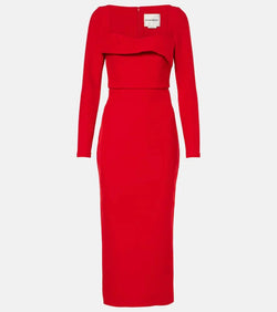 Roland Mouret Draped crêpe midi dress