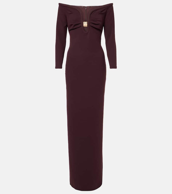 Roland Mouret Embellished cady gown