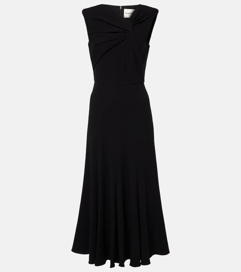 Roland Mouret Gathered cady midi dress