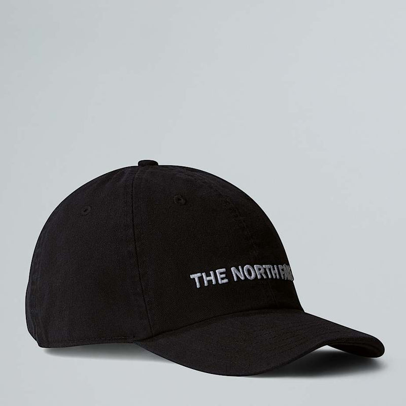 The North Face Roomy Norm Cap Tnf Black washed horizontal Logo
